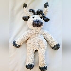 Handmade Crochet Cow Snuggler 🐄